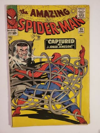 Spider - Man 25 (g/vg 3.  0) 1965 " Captured By J.  Jonah Jameson " Ditko Art