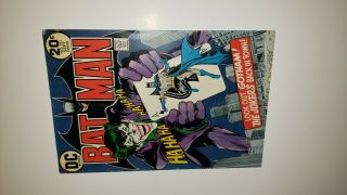 Dc Batman Joker Back In Town Comic Book No.  251 1973