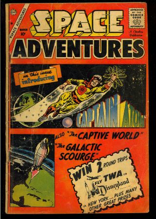 Space Adventures 33 Origin & 1st App.  Captain Atom By Ditko Charlton 1960 Gd,