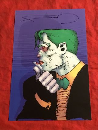 Batman Dark Knight Master Race Joker Art Print Hand - Signed By Frank Miller