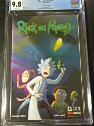 2015 Oni Press Rick And Morty 1 Four Color Grails Edition Cgc 9.  8 Wp