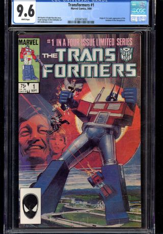 Transformers 1 (1984) Cgc 9.  6 Wp Origin & 1st Comic Appearance