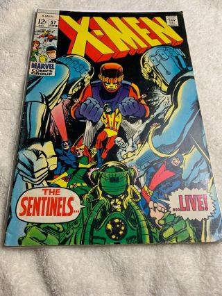 X - Men 57 | June 1969 | The Sentinels | Neal Adams Cover | Silver Age Marvel