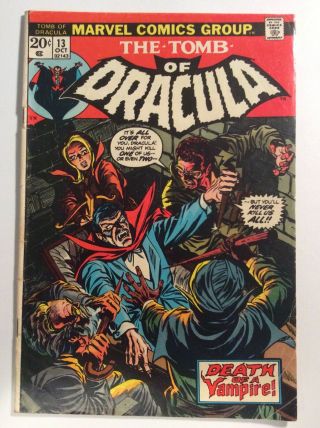 Tomb Of Dracula 13 (origin Of Blade) 1973 Marvel