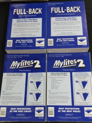 100 E.  Gerber Mylites 2 775m2 And Full Backs 750 Fb For Silver Golden Age Comics