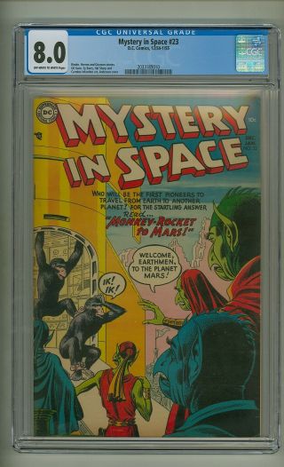 Mystery In Space 23 (cgc 8.  0) Ow/w P; Dc; 1954; Only One Graded Higher (c 25170
