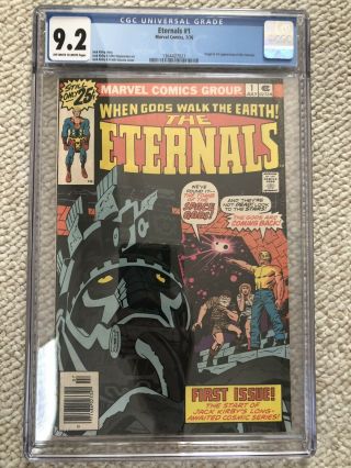 The Eternals 1 1976 Cgc 9.  2 Marvel 1st Appearance Of The Eternals Ow/w Pages