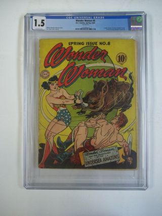 Wonder Woman 8 (1944) Cgc Graded 1.  5