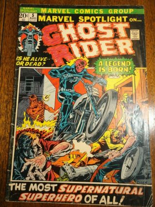 Marvel Spotlight 5 Hot Key 1st Ghost Rider Johnny Blaze Cosmic Spirit Vengeance