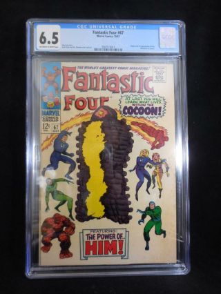 Fantastic Four 67 Cgc 6.  5 Jack Kirby Cover Origin/1st App Warlock