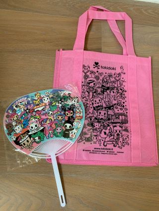 Sdcc 2019 Tokidoki Comic Con Exclusive Promo Fan Pink Reusable Shopping Tote Bag