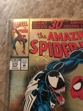 The Spider - Man 375 Marvel Venom vs Spider - Man Gold Cover 2