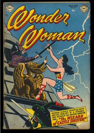 Wonder Woman 54 Pre - Code Golden Age Dc Superhero Comic 1952 Vg,