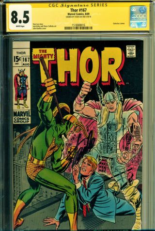 Thor 167 Cgc 8.  5 W/p Ss Signed By Stan Lee - Jack Kirby Art 3 Of 13 To Exist