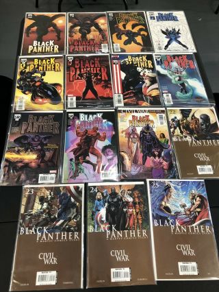 Black Panther Issues 1,  3 - 10,  18,  22 - 25 Nm Marvel Knights Civil War,  Variants
