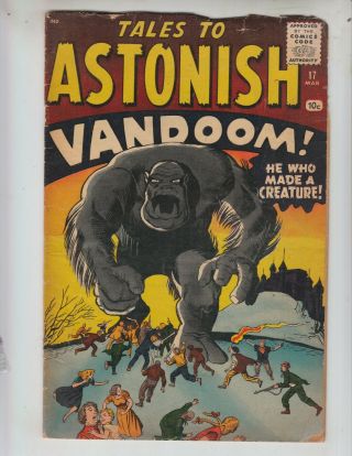 Tales To Astonish 17 Fair (1.  0) 3/61 Jack Kirby Cover And Art