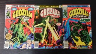 1977 Marvel Comics Godzilla King Of The Monsters 1 2 6 Vf - Flat Rate