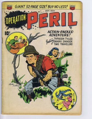 Operation Peril 1 (g, ) 1950 Acg Golden Age Comic Ogden Whitney (c 24668)