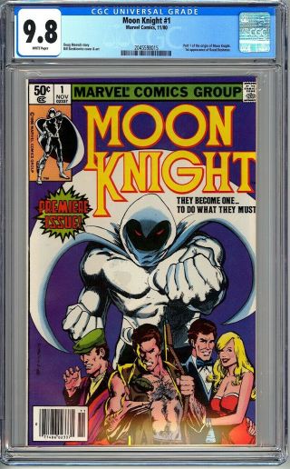 Moon Knight 1 - Cgc 9.  8 - White Pages Nm/mt Origin Of Moon Knight