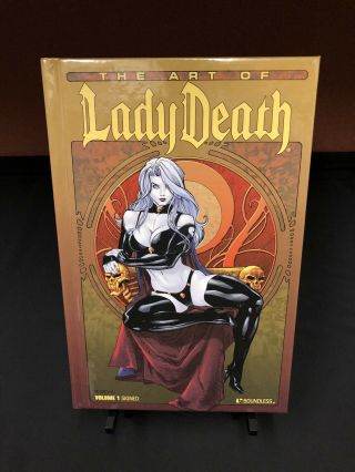 The Art Of Lady Death Hardcover Hc Vol 1 Signed Boundless Comics Ltd 3500