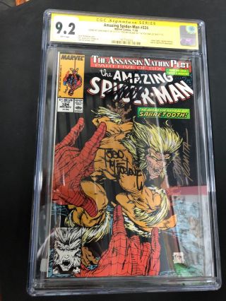 The Spider - Man 324 Comic Cgc 9.  2 Signed By 3 Lee,  Romita,  Mcfarlane