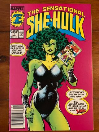 Sensational She - Hulk 1 (1989) 1st Print Newsstand John Bryne Marvel Vf/nm Hot