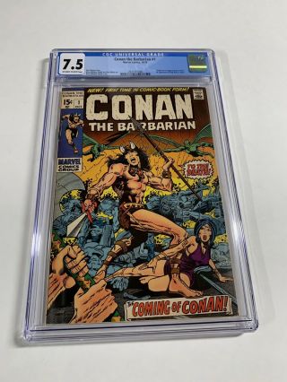 Conan The Barbarian 1 Cgc 7.  5 Ow/w Pages Marvel Bronze Age