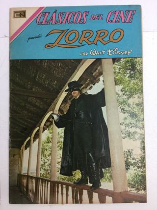 1969 Spanish Comics Clasicos Del Cine 203 El Zorro Editor Novaro Mexico EspaÑol