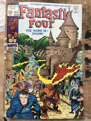 Fantastic Four 84 (mar 1969,  Marvel) Vf,  8.  5 " Dr.  Doom App.  "