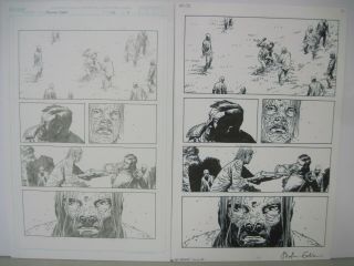 The Walking Dead 133 Page 11 Pencil & Ink Art Charlie Adlard Gaudiano