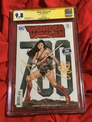 Cgc Ss 9.  8 Wonder Woman 34 700 Tony Daniel Variant Signed By Gal Gadot Ww84