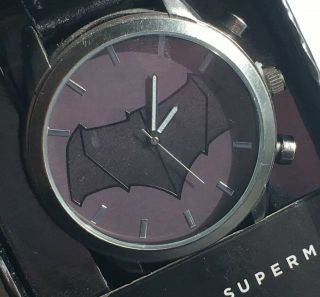 Men ' s DC Comics Batman V Superman Hero Dawn of Justice Black Wrist Watch 5