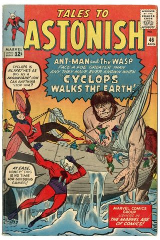 Tales To Astonish 46 Fn/vf 7.  0 Off - White Pages Cyclops Ant - Man Marvel 1963