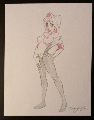 Dean Yeagle Mandy Spider - Gwen Cosplay Art Drawing - Includes