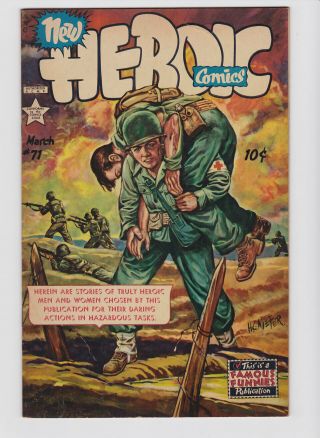 Heroic Comics 71 1952 Eastern Color Frank Frazetta 3 Pgs H.  G.  Peter Fn - Vfn 7.  0