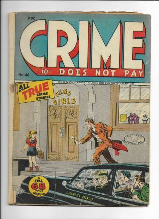 Crime Does Not Pay 46 == Gd,  Pre - Code Crime Classic Gleason & Biro 1946