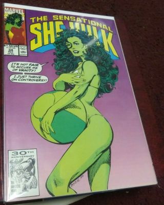 Sensational She Hulk (1989) Vol 1 34 Marvel Mcu Low Print Bikini Cover Hot Rare