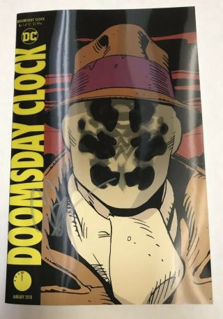 Doomsday Clock 1 Dc Comics 2017 Lenticular Variant Cover Signed By Geoff Johns