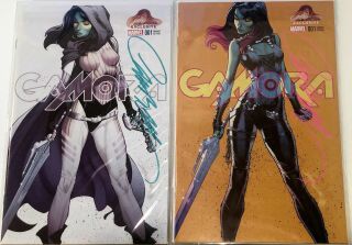 Gamora 1 J Scott Campbell Yellow White Signed 2 Pack Variant Set With Nm