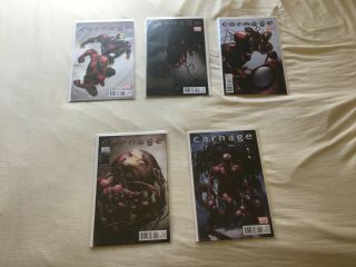 Carnage 1 - 5 (2010),  Venom,  Spider - Man,  Marvel,  Movie,  Htf,  Hot First Prints