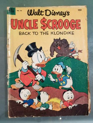 Four Color 456 | Back To The Klondike (uncle Scrooge 2) Gd - | Dell 1953