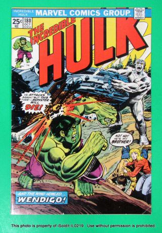 1974 Marvel Comics The Incredible Hulk 180 1st Appearance Of Wolverine