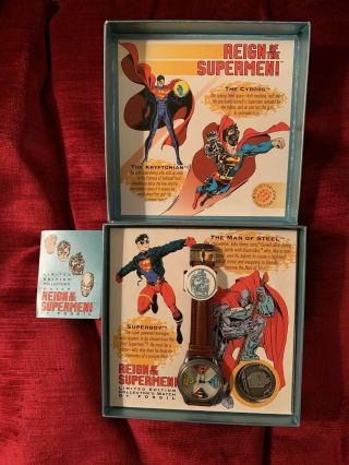 REIGN OF THE SUPERMEN / LIMITED EDITION COLLECTOR’S WATCH / 1993 / FOSSIL / NIB 2