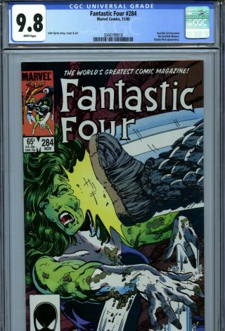 Fantastic Four 284 (1985) Marvel Cgc 9.  8 White Invisible Girl Becomes Woman