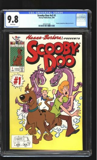 Scooby - Doo 1 Cgc 9.  8 Nm/mint Shaggy Fred Velma Daphne Harvey Publications 1992
