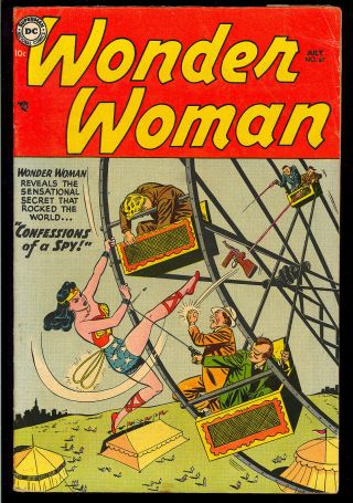 Wonder Woman 67 Pre - Code Golden Age Dc Superhero Comic 1954 Fn -