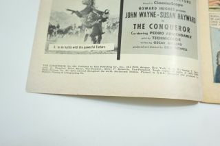 VINTAGE DELL THE CONQUEROR MOVIE COMIC 1956 690 FROM JOHN WAYNE ' S 26 BAR RANCH 3