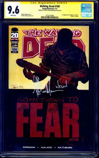 Walking Dead 100 Cgc Ss 9.  6 Signed Jeffery Dean Morgan 1st Negan & Death Glenn
