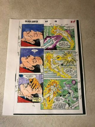 Silver Surfer 67 Art Color Guide Battles Nova Dr Strange Cool Marvel
