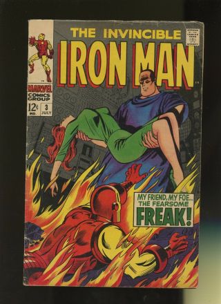 Iron Man 3 Gd/vg 3.  0 1 Book Marvel Comics,  1968 Vol.  1 The Freak,  Tony Stark